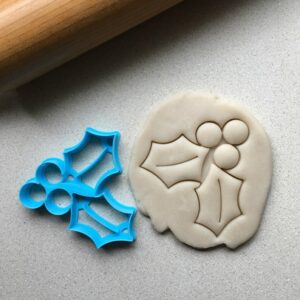 Cookie Holly and Berries Cookie Cutter Multi Size for Christmas Holiday Baking Holiday Decoration Tool for Kids Party Snacks Shaped Treats Made in India Durable Kitchen Accessory