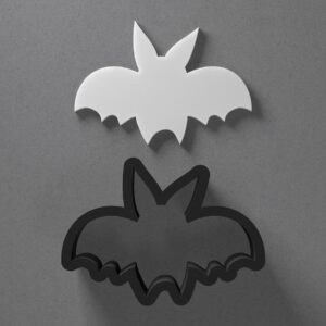 Bat Shape Halloween Polymer Clay Cutter Sharp Tapered Edge Tool for Jewelry Earring Pendant Making Cookie Fondant Craft DIY Accessories Spooky Themed Art Projects and Baking Use