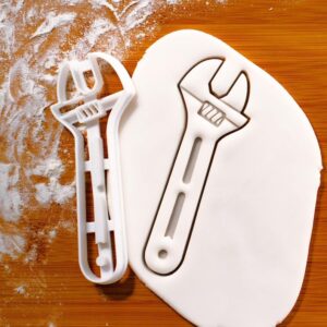Wrench Spanner Cookie Cutter Biscuit Mold Construction Tools Repair Work Renovation Projects Professional Builder Gift Work Tool Cookie Cutter for Repairman and DIY Enthusiasts (ONLY WRENCH)