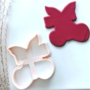 Valentine with Cherries Cookie Cutter and Bow with Cherries Clay Cutter for Baking and Crafts Romantic Polymer Clay and Fondant Cutter Tool for Holiday Cookies Jewelry and DIY Gift