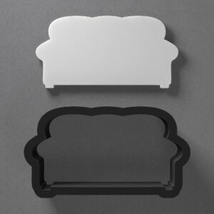 Sofa Couch Furniture Shape Cookie Polymer Clay Cutter With Sharp Tapered Edge Earring Making Tool For DIY Jewelry Pendant Studs Cute Home Decor Cookie Cutter For Clay Art Craft