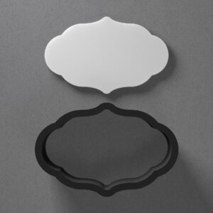 Ornate Plaque Shape Cookie Polymer Clay Cutter with Sharp Tapered Edge for Jewelry Making, Mini Stud Earrings, Pendant Sets, Earring Craft Tool, Cookie Cutter for Clay and Dough