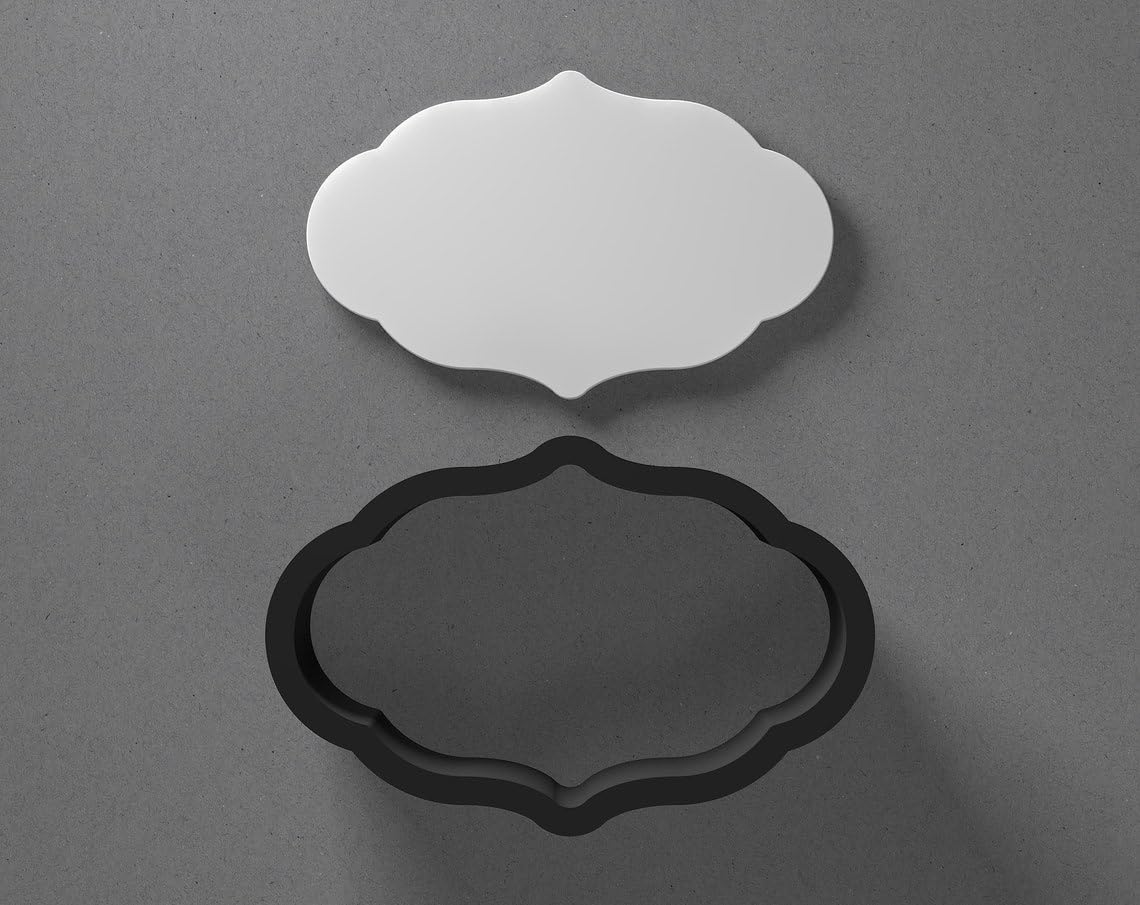 Ornate Plaque Shape Cookie Polymer Clay Cutter with Sharp Tapered Edge for Jewelry Making, Mini Stud Earrings, Pendant Sets, Earring Craft Tool, Cookie Cutter for Clay and Dough
