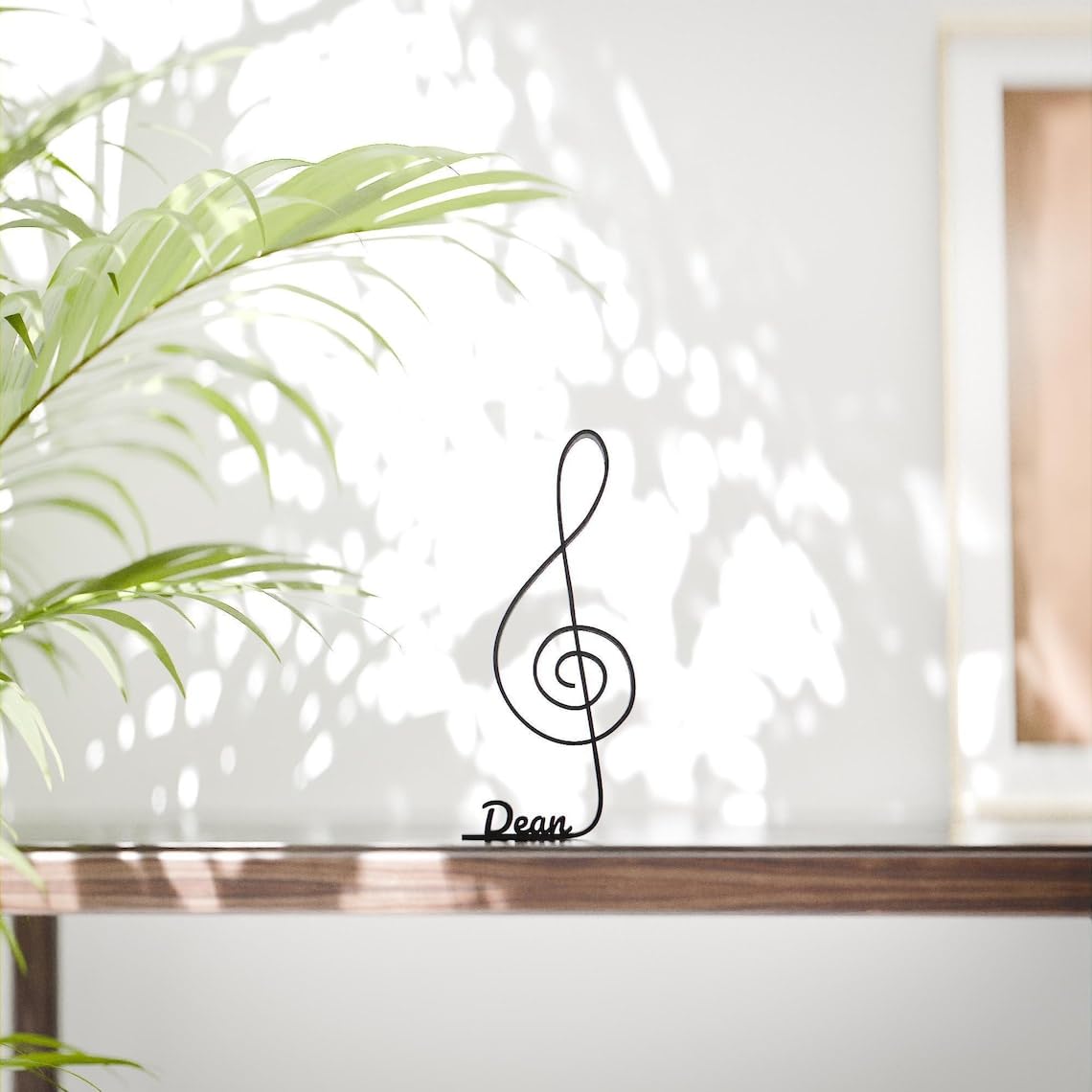 Treble Clef Plastic Minimal Line Art Sculpture Music Decor Figure for Living Room Desk Shelf Bedroom Home Office Interior Styling - Image 2