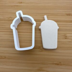 Bubble Tea Milk Tea Boba Cup Shape Polymer Clay Cutter Cookie Fondant Biscuit Cutter Sharp Tapered Edge Tool for Earrings Jewelry Making Drink Theme Cupcake Decoration Baking Craft