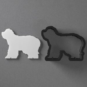 Old English Sheepdog Dog Head Shape Polymer Clay Cutter Earring Jewelry Tool for Mini Studs Dangle Pendants and Cookie Dough Shaping with Sharp Tapered Edge for Pet Theme DIY Craft