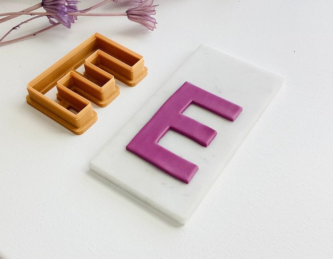 Alphabet Letter E Cookie Cutter for Fondant Polymer Clay Crafts Large Capital E Clay Cutter for Biscuit Dough Personalized Cookies Cake Decorating Tools Educational Baking Supplies - Image 5