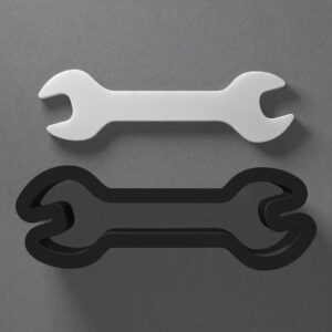 Wrench Spanner Tool Shape Cookie Polymer Clay Cutter With Sharp Tapered Edge Earring Making Tool For DIY Jewelry Pendant Studs Handyman Cookie Cutter For Clay Art Craft Decoration