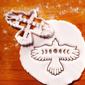 Raven with Moon Phases Cookie Cutter Cookie Mold for Biscuit Fondant Clay Baking Witchcraft Pagan Gothic Lunar Phases Mystical Themed Baking and Craft Supplies