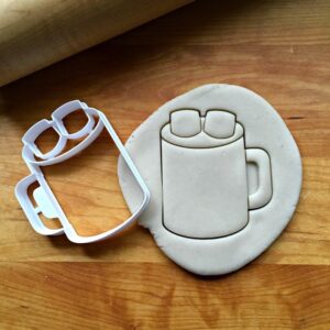 Cookie Mug with Marshmallows Cookie Cutter Multi Size for Christmas Holiday Baking Hot Chocolate Decoration Tool for Kids Party Snacks Shaped Treats Made in India Durable Kitchen