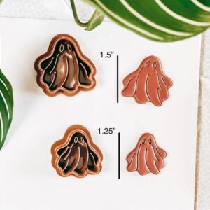 Boo Ghost Halloween Polymer Clay Earring Cutter India Cookie Fall Theme Mold Tool for Jewelry Making Fondant Biscuit Cutter DIY Crafts Autumn Accessories Halloween Crafting Supplies