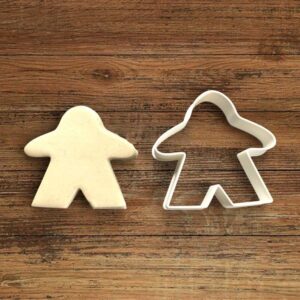 Meeple Character Cookie Cutter for Baking Shortbread Cookies Pastry Sugar Paste Fondant Cake Decoration Board Game Theme Party Favors Gifts Homemade Treats Kids Adults Kitchen Tool