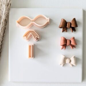 Bow Earring Cutter Set Cookie Polymer Clay Jewelry Cutter Tools for Handmade Clay Earrings DIY Accessories with Trendy Bow Shapes for Fashionable, Cute and Gift-Ready Earring Designs