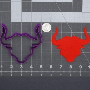 Black Bull Head 266-D766 Cookie Cutter Silhouette Cookie Farm Animal Face Shape for Western Theme Party Baking Wild Animal Ranch Cookies Cake Decoration Crafts Classroom Projects
