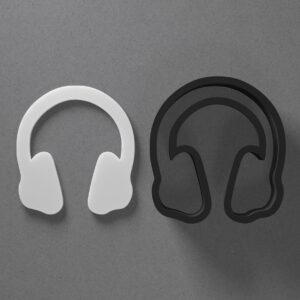 DJ Headphones Earphones Cookie Polymer Clay Cutter with Sharp Tapered Edge for Jewelry Making, Mini Stud Earrings, Pendant Sets, Earring Crafting Tool, Cookie Cutter for Clay and Dough