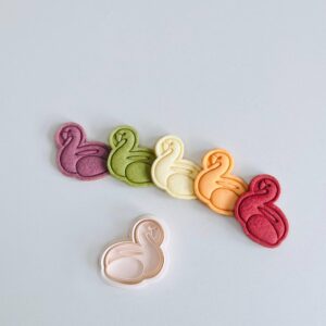Black Flamingo Pool Float Cookie Cutter cookie Summer Animal Swimming Ring Cookie Cutter Stamp Set Flamingo Cookie Cutter Fondant Molds for Cookies Pastries Cupcakes Biscuits Dessert
