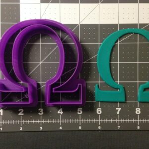 Greek Letter Omega Black Cookie Cutter for Sorority Fraternity Graduation Party Cookies Science Math Classroom Crafts Clay Dough Baking Tool for Teachers Students Kids Adults