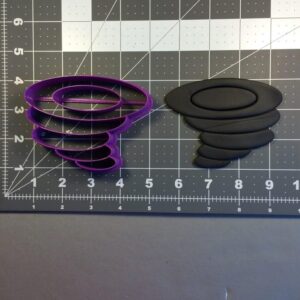 Black Cookie Tornado 101 Cookie Cutter for Baking Biscuits Fondant Sandwiches Pancakes Pastry Dough Cake Decoration Weather Storm Theme Birthday Party Kitchen Baking Tools Accessories
