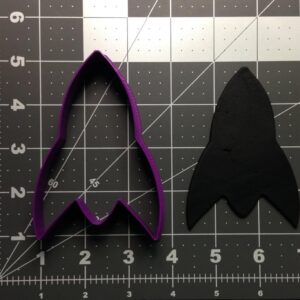 Black Cookie Rocket Cookie Cutter for Baking Biscuits Fondant Dough Pastry Sandwiches Pancakes Desserts Cake Decorating Tools Kids Party Supplies Holiday Baking and Kitchen Accessories