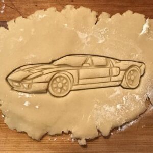 Black Ford GT Cookie Cutter Cookie India Supercar Biscuit Cutter for Racing Theme Baking Sports Car Treats Auto Lover Cookies Birthday Party Snacks Collector Gift Desserts