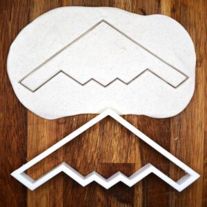 Black B2 Bomber Cookie Cutter India cookie Stealth Military Jet Plane Shape Air Force Aviation Fondant Baking Tool Christmas Cookies Pilot Gift Cake Decorating Clay Jewelry Cutter