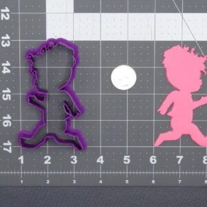 Black Baby Girl Running 266-E835 Cookie Cutter Silhouette for Themed Cookies, Fondant Cake Decorations, Biscuit Making, Baby Shower Treats, Birthday Party Favors, and Baking or Crafting