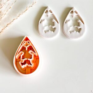 Black Teardrop Nativity Cutout Earring Cutter 2 Inch, Polymer Clay Jewelry Tool, Christmas-Themed Pendant and Charm Cutter for DIY Clay Projects and Holiday Crafts
