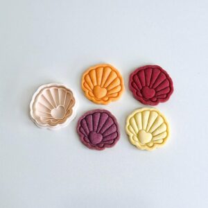 Black Seashell Cookie Cutter cookie Summer Heart Seashell Cookie Cutter Stamp Set Ocean Animal Cookie Cutter Fondant Molds for Cookies Pastries Cupcakes Biscuits Dessert Baking Tool