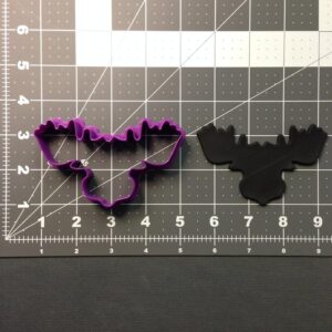 Black Cookie Moose Head Cookie Cutter for Baking Biscuits Fondant Pancakes Sandwiches Cake Decoration Winter Forest Animal Party Supplies Kitchen Pastry Mold Tool for Crafts