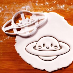Cute Saturn Cookie Cookie Cutter Biscuit Fondant Craft Clay Cheese Dough Sugarpaste Sugarcraft Baking Tool Adorable Planet with Rings Space Lovers Astronomy Astrology Enthusiasts India