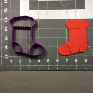 Black Stocking 101 Cookie Cutter Cookie India Made Christmas Theme Baking Mold for Holiday Cookies Winter Party Favor Clay Fondant Craft Cutter Tool for DIY Decorating and Gift Treats