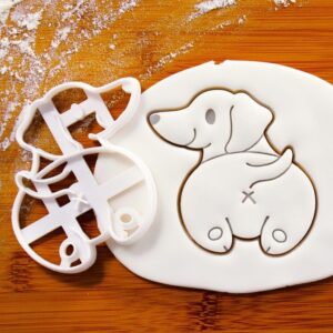 Doxie Looking Back Cookie Cutter Dachshund Butt Biscuit Mold Dog Lovers Wiener Dog Teckel Dackel Bassotto Sosis Badger Pet Baking Decoration Gift for Dachshund Enthusiasts (ONLY LOOKING BACK)