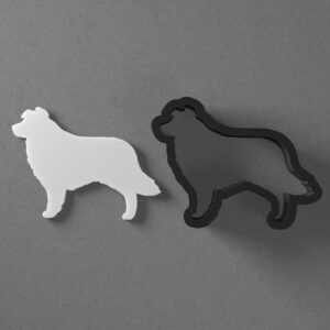 Border Collie Dog Breed Polymer Clay Cutter With Sharp Tapered Edge Jewelry Earring Making Tool For Mini Studs Pendant Set Clay Mold Cookie Cutter For Pet Animal Lover Craft Projects