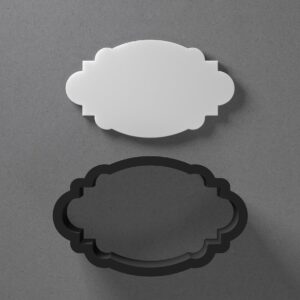 Oval Plaque Shaped Polymer Clay Cutter with Sharp Tapered Edge for Precise Cutting, Jewelry and Earring Tool for Mini Studs and Pendant Sets, Multipurpose Cookie Cutter for Crafting