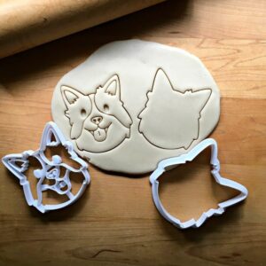 Set of 2 Cookie Border Collie Dog Cookie Cutters for Baking Biscuits Cake Fondant Decorations Suitable Size Durable Molds Dishwasher Safe Made in India for Pet Lovers, Dog Parties,