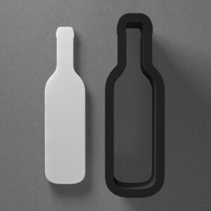 Wine Bottle Shaped Polymer Clay Cutter with Sharp Tapered Edge for Precise Cutting, Jewelry and Earring Tool for Mini Studs and Pendant Sets, Versatile Cookie Cutter for Crafting