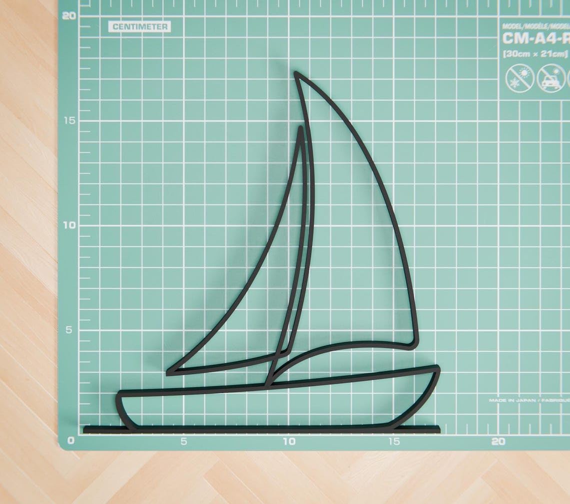 Sailboat Minimal Line Art Figure Plastic Ocean Inspired Decor Gift for Desk Shelf Home Office Modern Interior Art Display for Everyday Calm Living India - Image 4