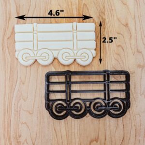 Train Logging Car Cookie Cutter, Train Log Car Fondant Cutter, Train Theme Birthday Cookie, Train Set Cookie Cutter, Made in India Cookie for Fondant & Clay