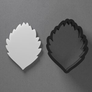 Strawberry Leaf Clay Cutter with Sharp Tapered Edge for Polymer Clay Earrings Studs Pendants Jewelry Making Cookie Biscuit Clay Art Tool Fruit Leaf Shape Cutter for DIY Craft Projects