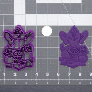Black Ganesha Hindu God Body 266-E509 Cookie Cutter for Religious Festival Cookie Baking, Fondant Cake Decoration, Spiritual Themed Treats, Biscuit Making, Indian Celebration Supplies