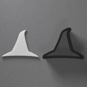 Witch Hat Silhouette Clay Cutter with Sharp Tapered Edge for Polymer Clay Earrings Studs Pendants Jewelry Making Cookie Biscuit Clay Art Halloween Witch Hat Shape Cutter for Spooky