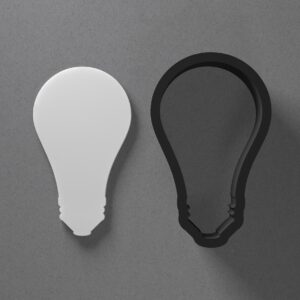 Lightbulb Light Bulb Polymer Clay Cutter Sharp Tapered Edge Clay Earring Cutter Jewelry Making Tool for Mini Studs Idea Pendant Set Cookie Cutter for Creative and Innovation-Themed Clay
