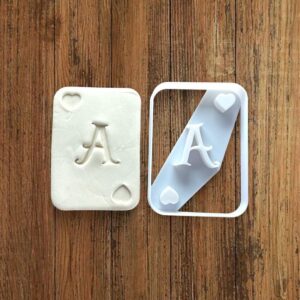 Ace of Hearts Playing Card Cookie Cutter Shape for Making Homemade Shortbread Cookies Pastry Sugar Paste Fondant Cake Decorations Perfect for Poker Night Casino Theme Party Baking