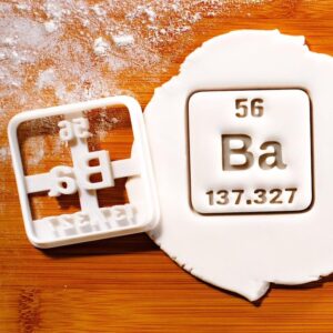 Barium Periodic Table Element Cookie Cutter Science Chemistry Biscuit Fondant Clay Cutter Perfect for Radiology Themes Educational Baking Chemistry Parties Science Lover Treats (ONLY DESIGN 1)