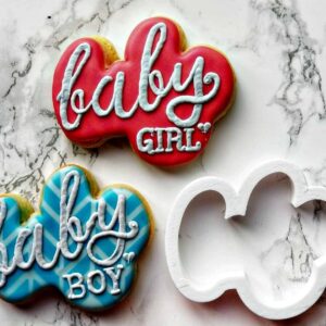 Cookie Baby Script Cookie Cutter for Baby Shower, Newborn, Birthday, Biscuit, Fondant, Sugar Craft, Clay Modeling, Cupcake Decoration, Baby-Themed Crafts and Treats, Made in India