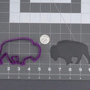 Black Buffalo Cookie Cutter Silhouette Cookie Animal Shape for Farm Theme Cookies Biscuits Clay Crafts Durable India Made Mold for Baking Parties Kids Activities DIY Projects
