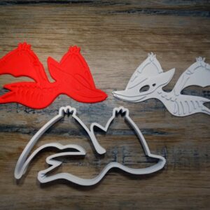 Dinosaur PTERODACTYL animal cookie cutter for kids baking, cake decorating, fondant shaping, sugar paste crafting, homemade shortbread biscuits, pastry tools for party treats