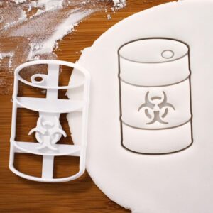 Biohazard Waste Container Cookie Cutter Biscuit Fondant Craft Clay Cheese Dough Sugarpaste craft Baking Tool Laboratory Chemical Biological Hazard Symbol Chemistry India (ONLY WASTE CONTAINER)
