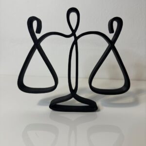 Libra Zodiac Sign One Line Sculpture - Elegant Minimalist Art for Home & Office Decor - Unique Gift Idea - Self-Sitting Shelf Ornament