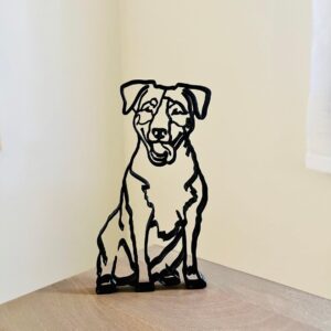 Minimalist Art Statue Figure of Entlebucher Sennenhund and Pet Lover's Statue for Bookshelf or Windowsill